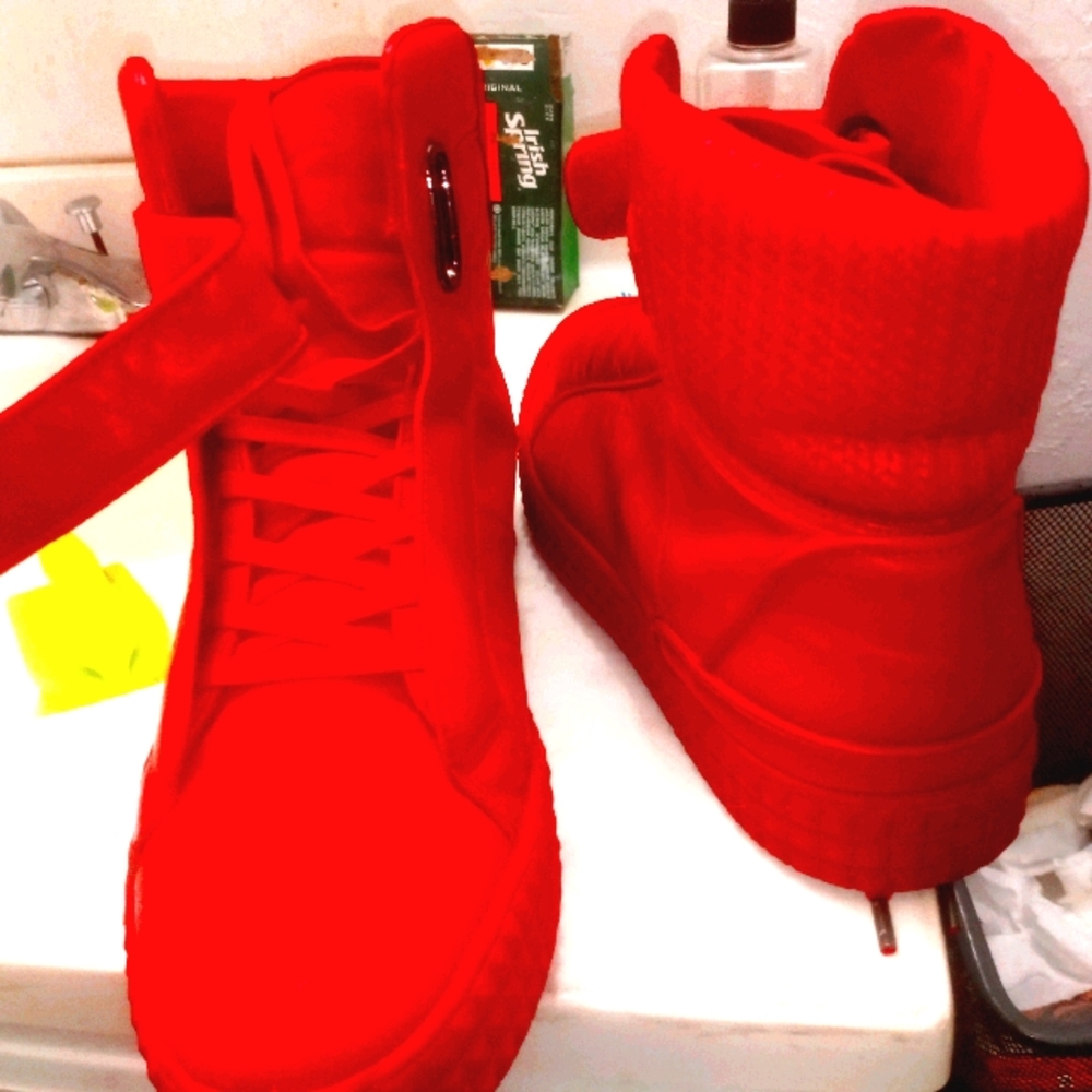 Red sneakers